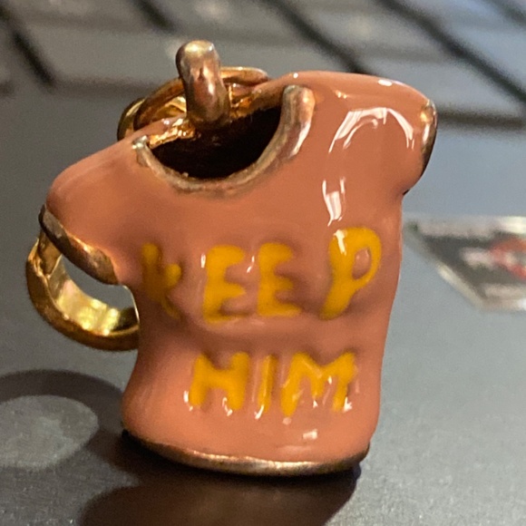 Y2K Juicy Couture PINK KEEP HIM DITCH HIM T-SHIRT CHARM BABY TEE NEW Tshirt - Picture 9 of 11